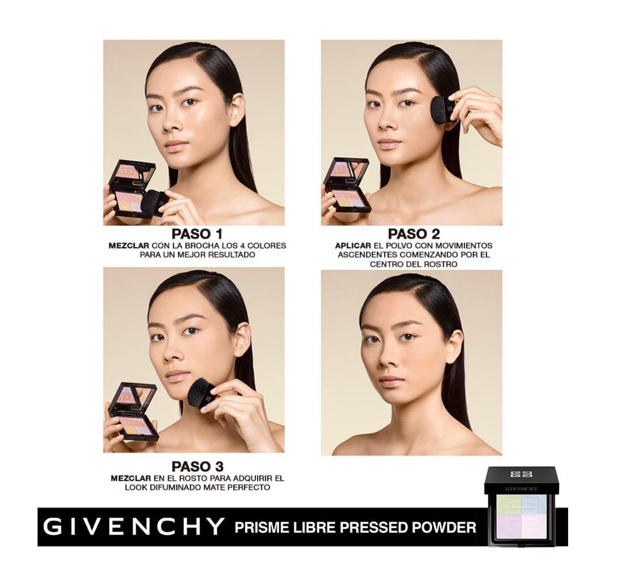 Polvo Compacto traslúcido Givenchy Prisme Libre 03 Rosé Voile