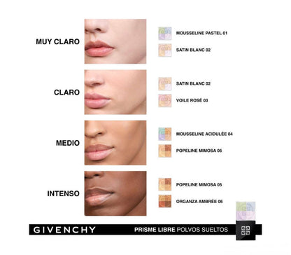 Polvo traslúcido Givenchy Prisme Libre 01 Mousseline Pastel