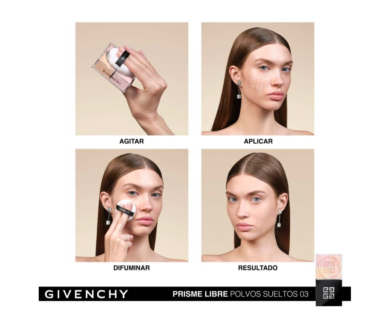 Polvo traslúcido Givenchy Prisme Libre 03 Voile Rosé