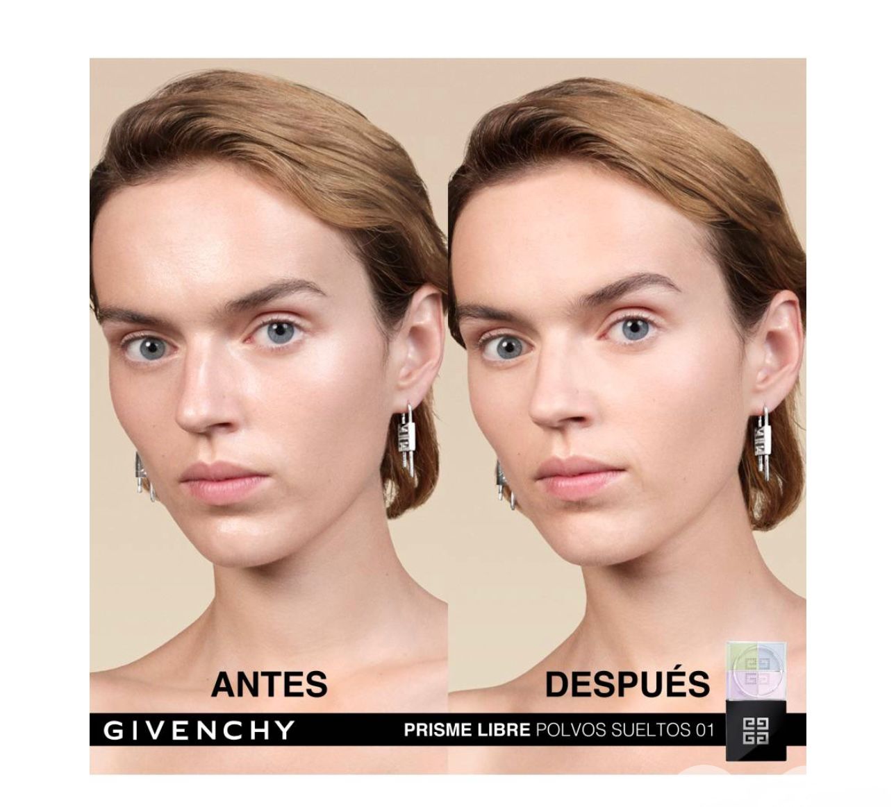 Polvo traslúcido Givenchy Prisme Libre 01 Mousseline Pastel